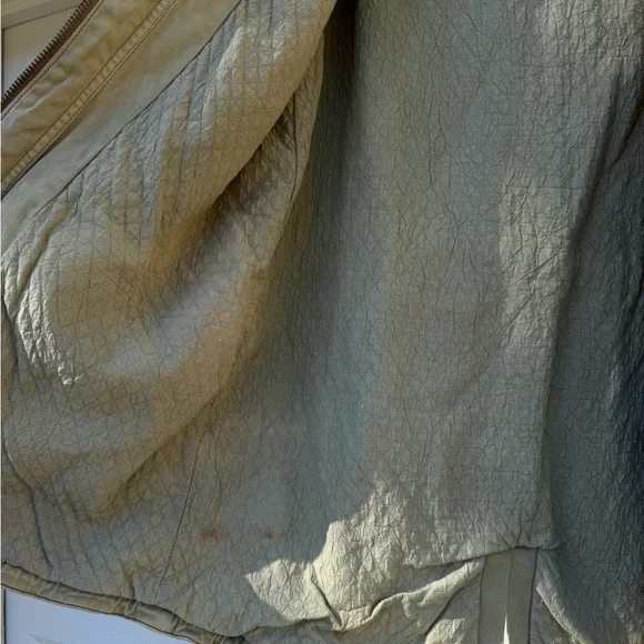 Free People Olive Patched Tapestry Drawstring Utility Jacket Size Large - Picture 13 of 16